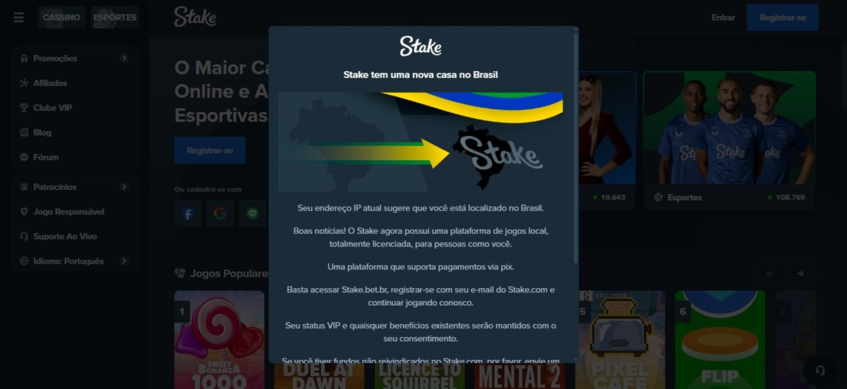 Stake Casino é seguro, confiável e regulamentado pelo governo brasileiro